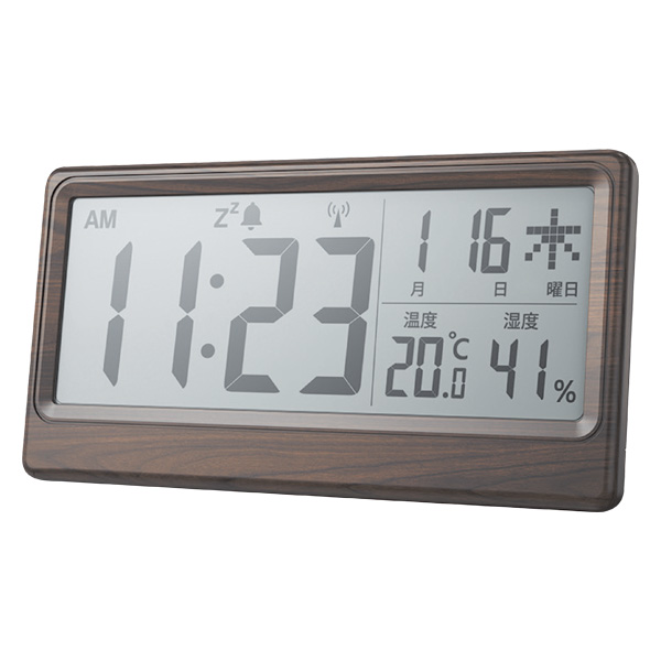 温湿度表示付き電波時計