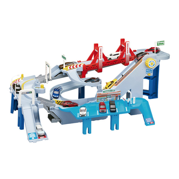 トミカワールド　コースがのび～る！2WAYにぎやか高速どうろ