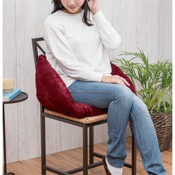 温浴日和(R) あったか腰クッション ワイン