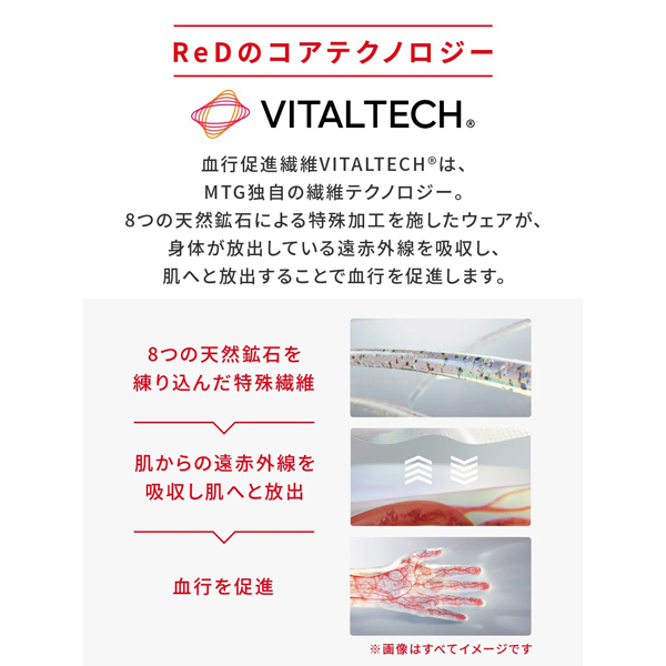 ReD バイタルテック　肩・腰コリ改善インナーシリーズ　Vネックインナー　ブラック　Lサイズ